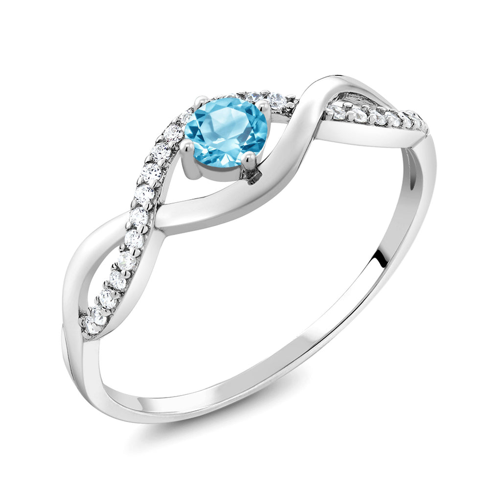 Topaz_5_Ring in 925 Sterling Silver