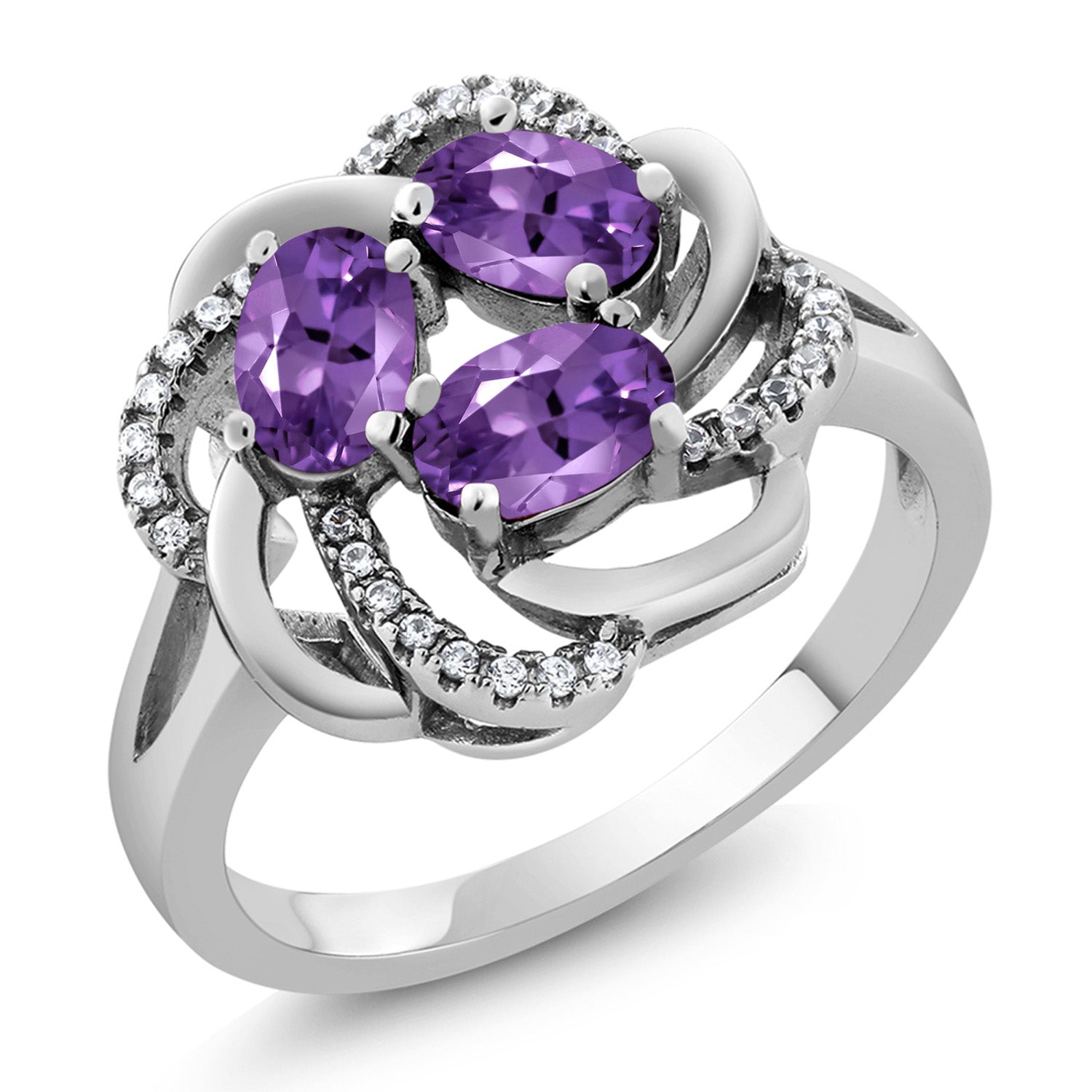 Amethyst - February_8_Ring in 925 Sterling Silver