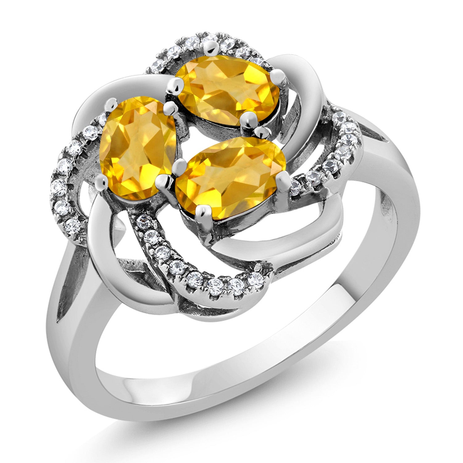 Citrine - November_8_Ring in 925 Sterling Silver