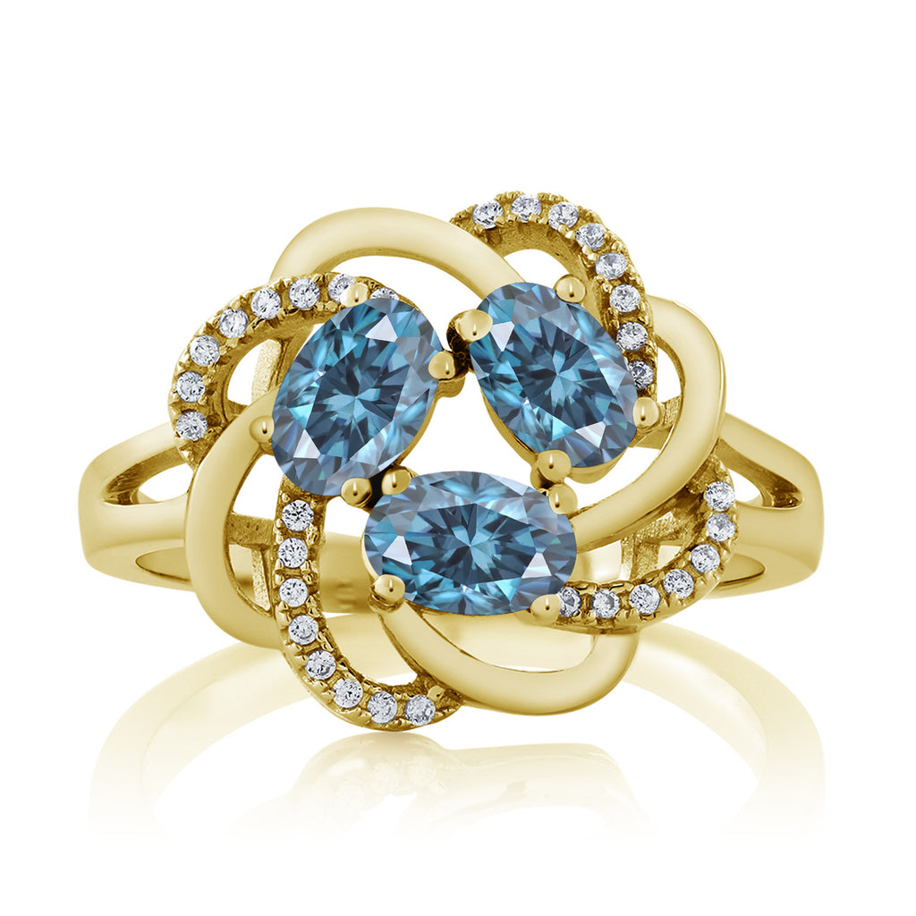Ring in 925 Yellow Gold Plated Silver
