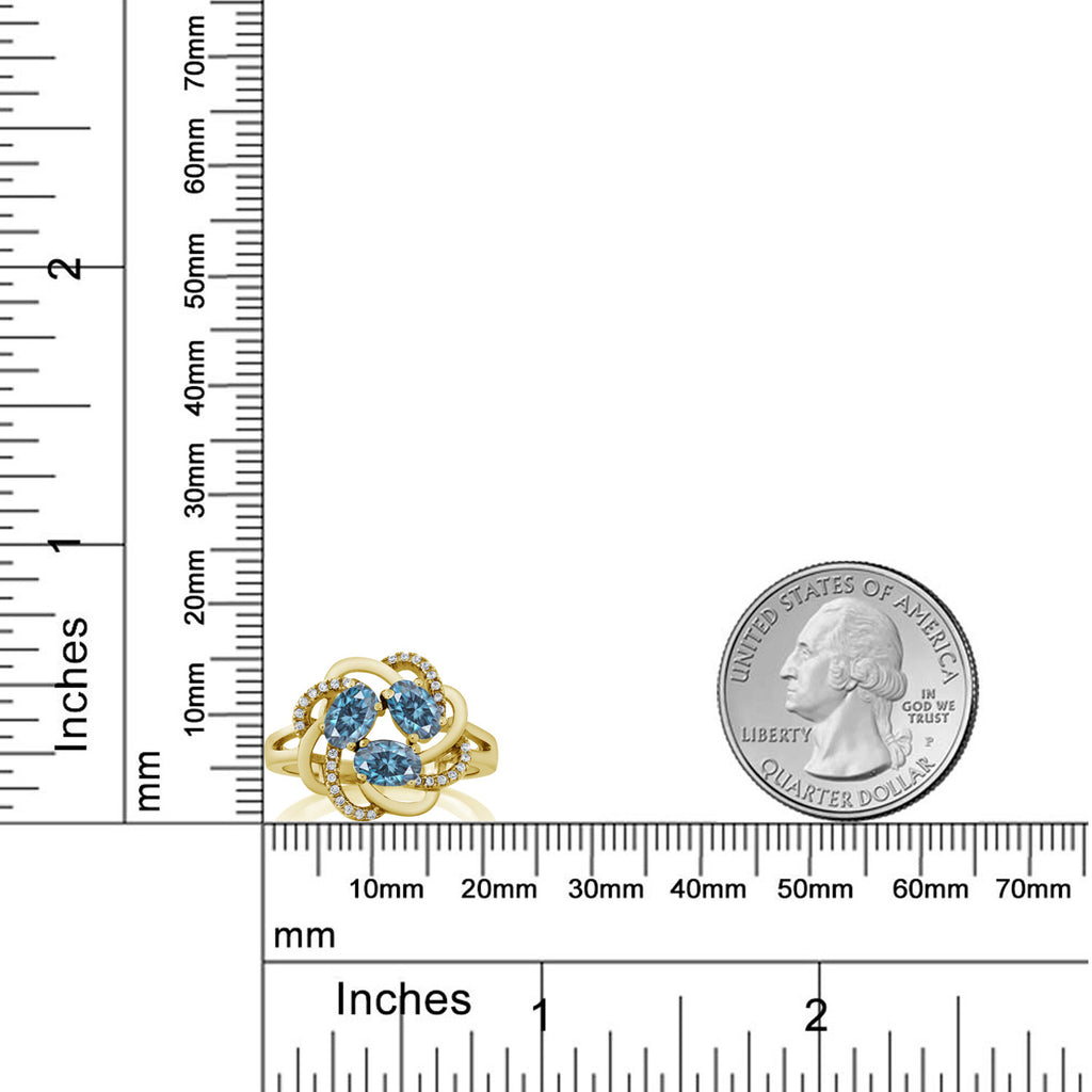 Ring in 925 Yellow Gold Plated Silver