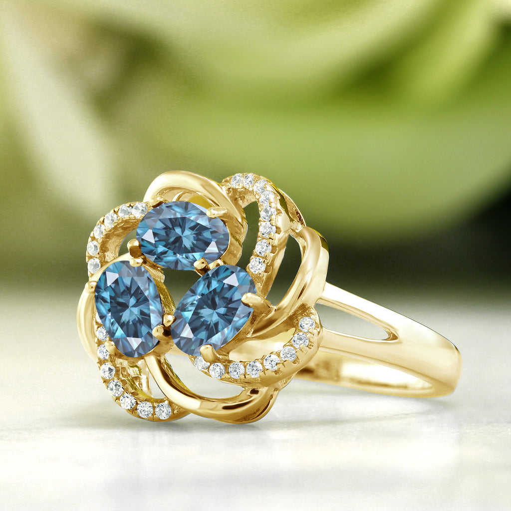 Ring in 925 Yellow Gold Plated Silver