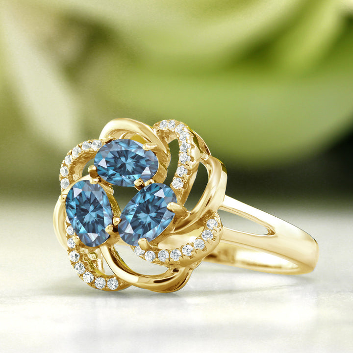 Ring in 925 Yellow Gold Plated Silver