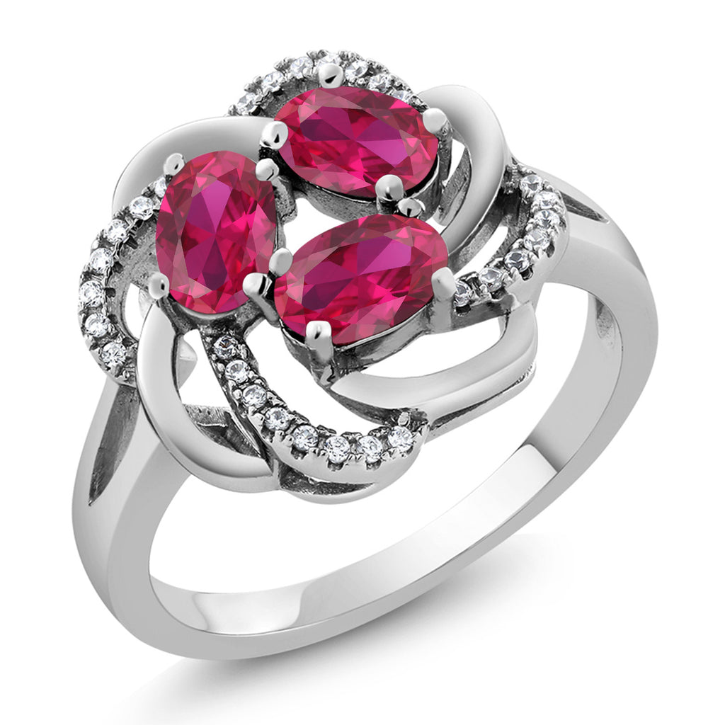 Created Ruby - July_9_Ring in 925 Sterling Silver