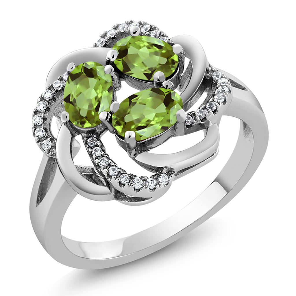 Peridot - August_9_Ring in 925 Sterling Silver
