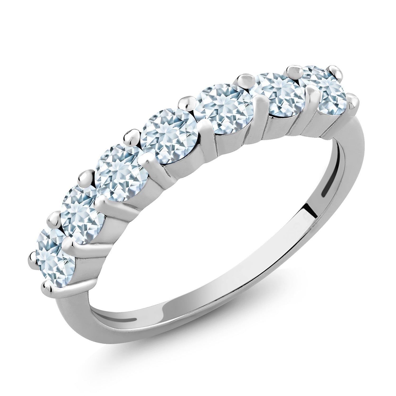 Aquamarine - March_5_Ring in 925 Sterling Silver