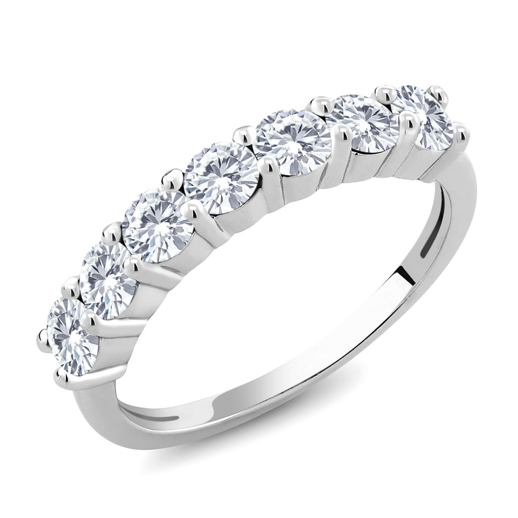 White Moissanite - April_6_Ring in 925 Sterling Silver