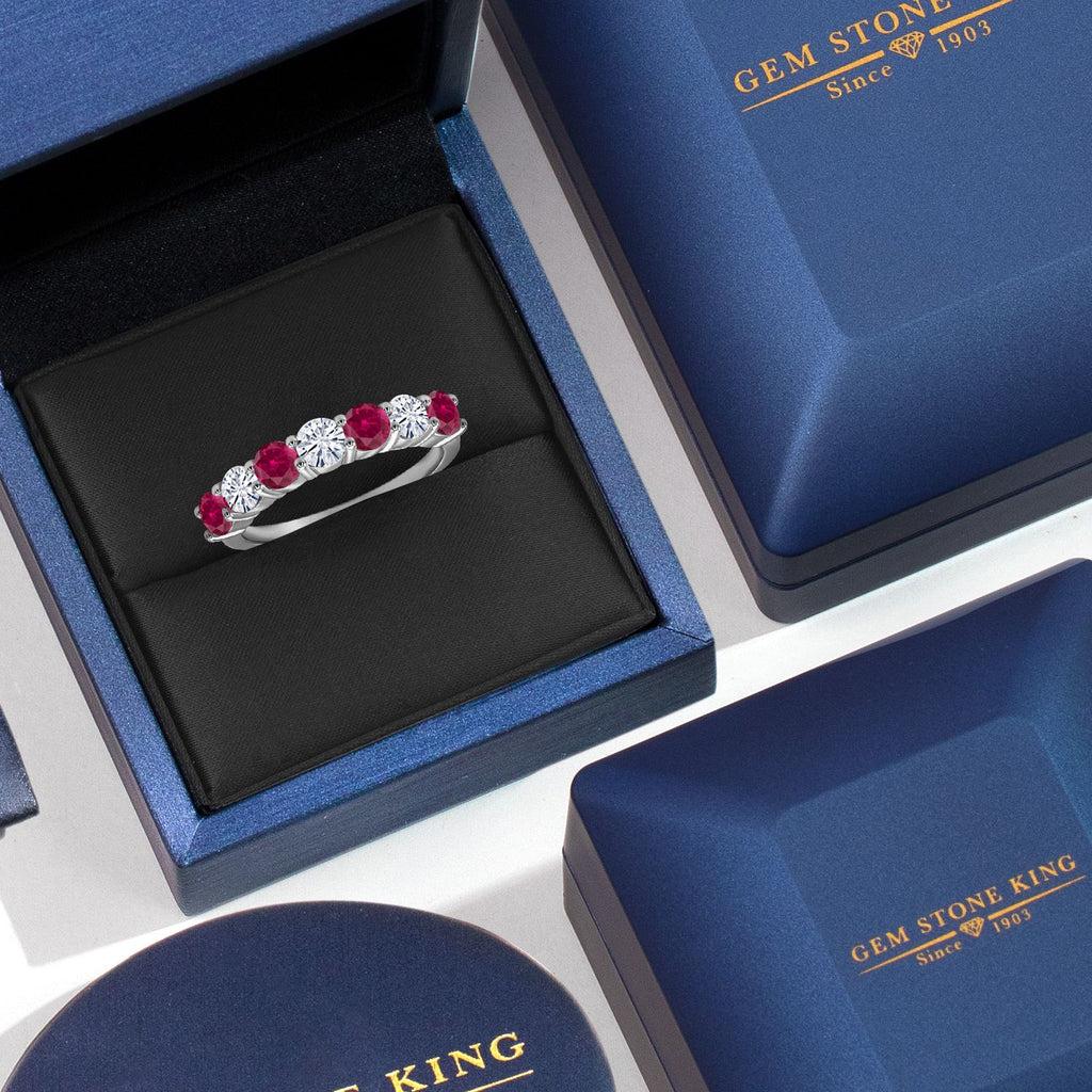 Created Ruby - July_9_Ring in 925 Sterling Silver
