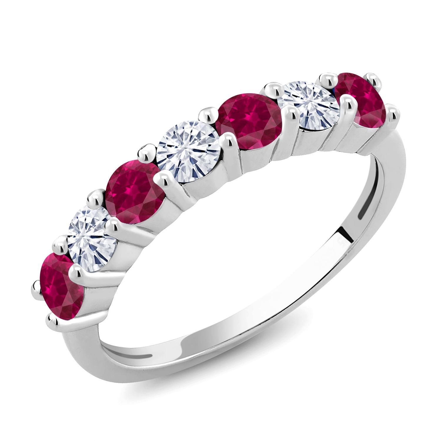Created Ruby - July_9_Ring in 925 Sterling Silver