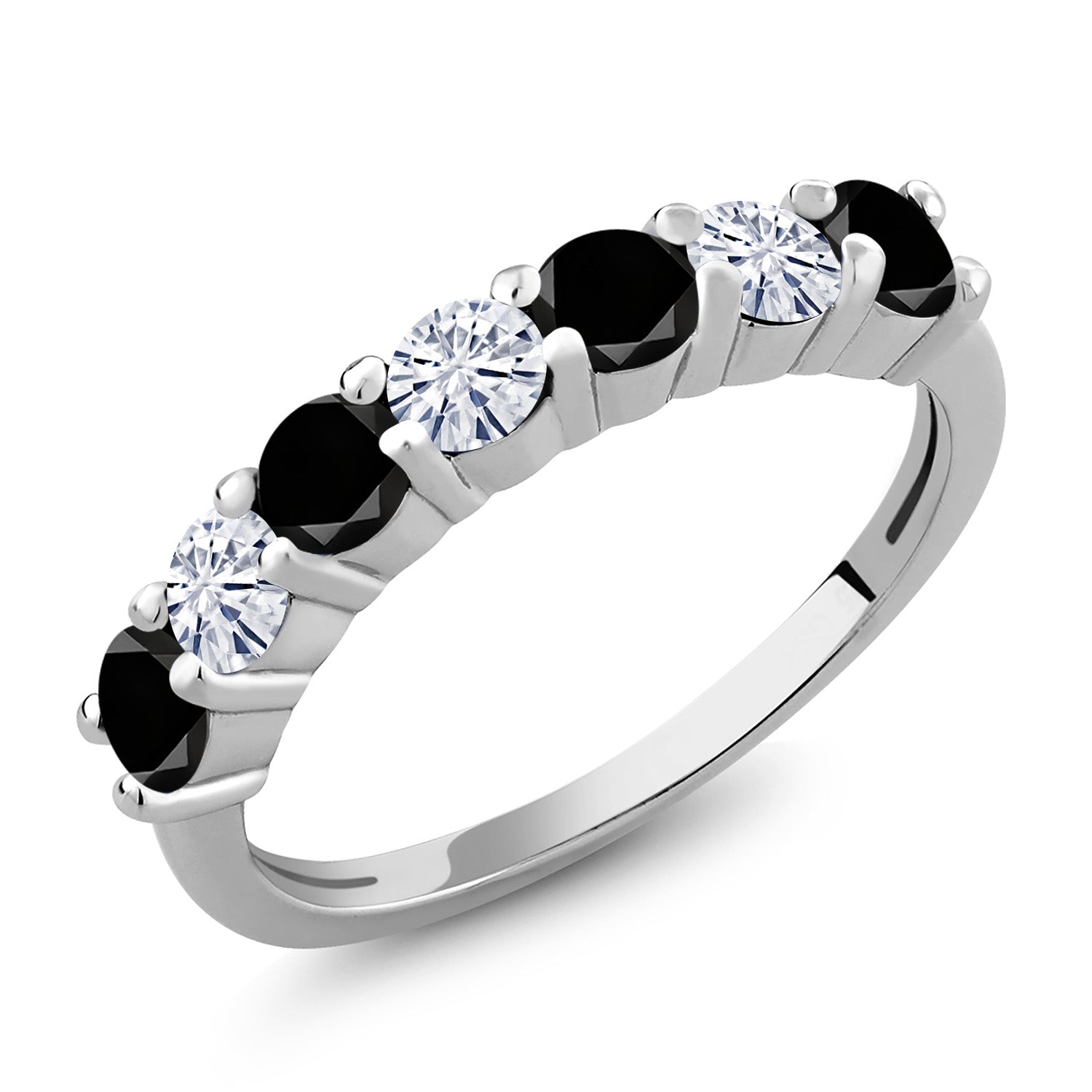 Black Diamond - April_5_Ring in 925 Sterling Silver