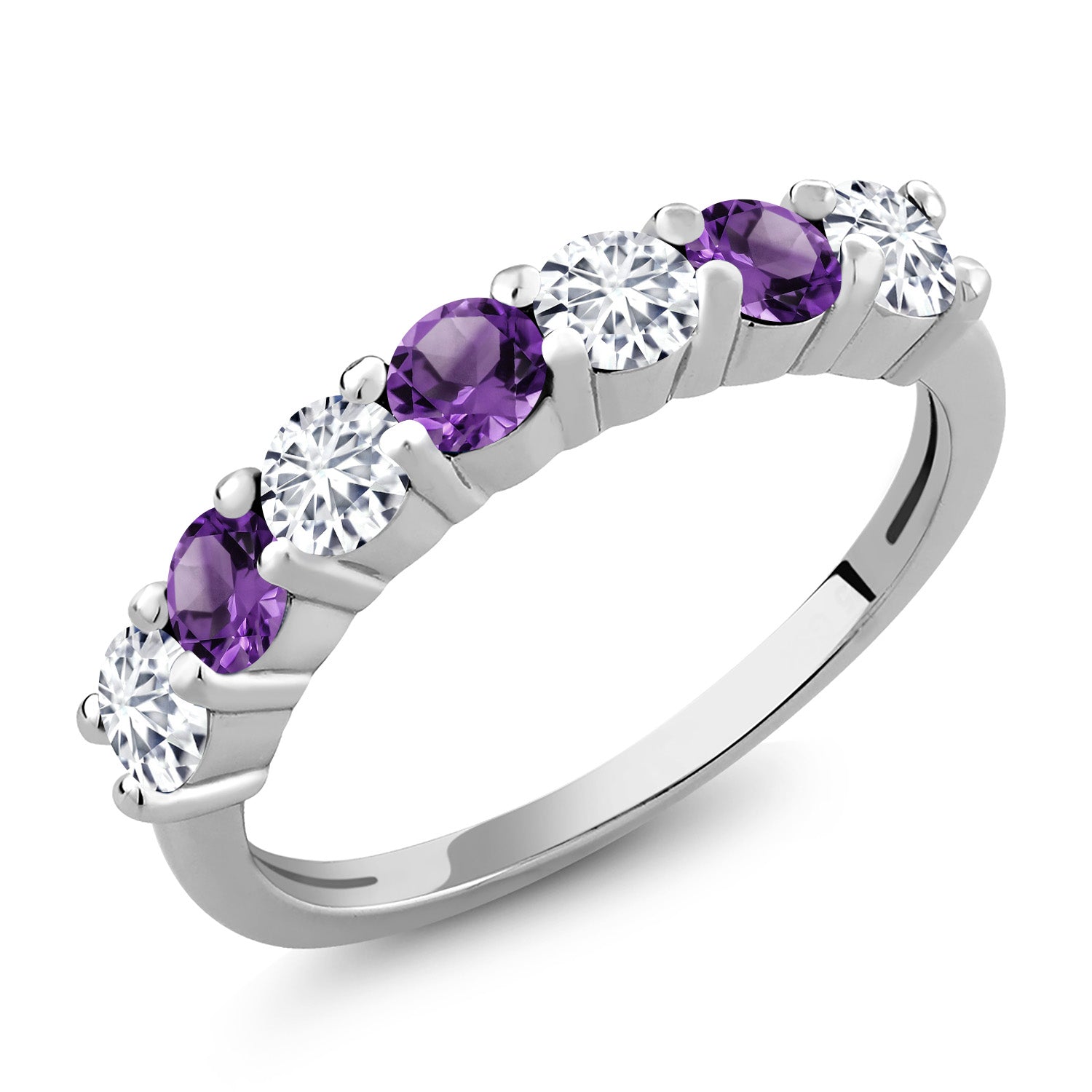 White Lab Grown Diamond - April_5_Ring in 925 Sterling Silver