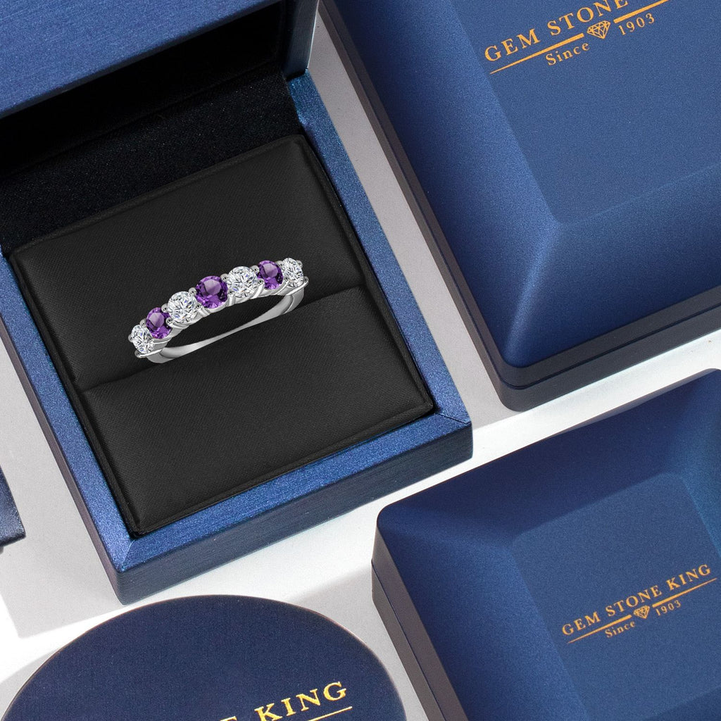 White Lab Grown Diamond - April_5_Ring in 925 Sterling Silver