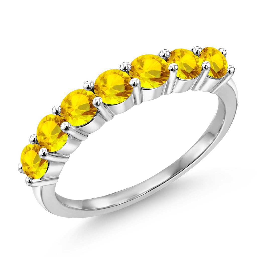 Yellow Sapphire - September_5_Ring in 925 Sterling Silver