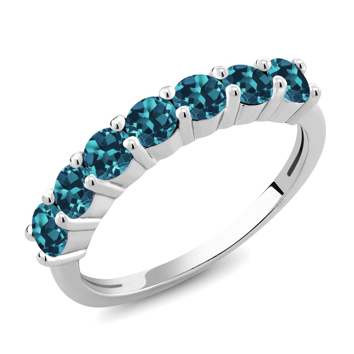 London Blue Topaz - November_5_Ring in 925 Sterling Silver