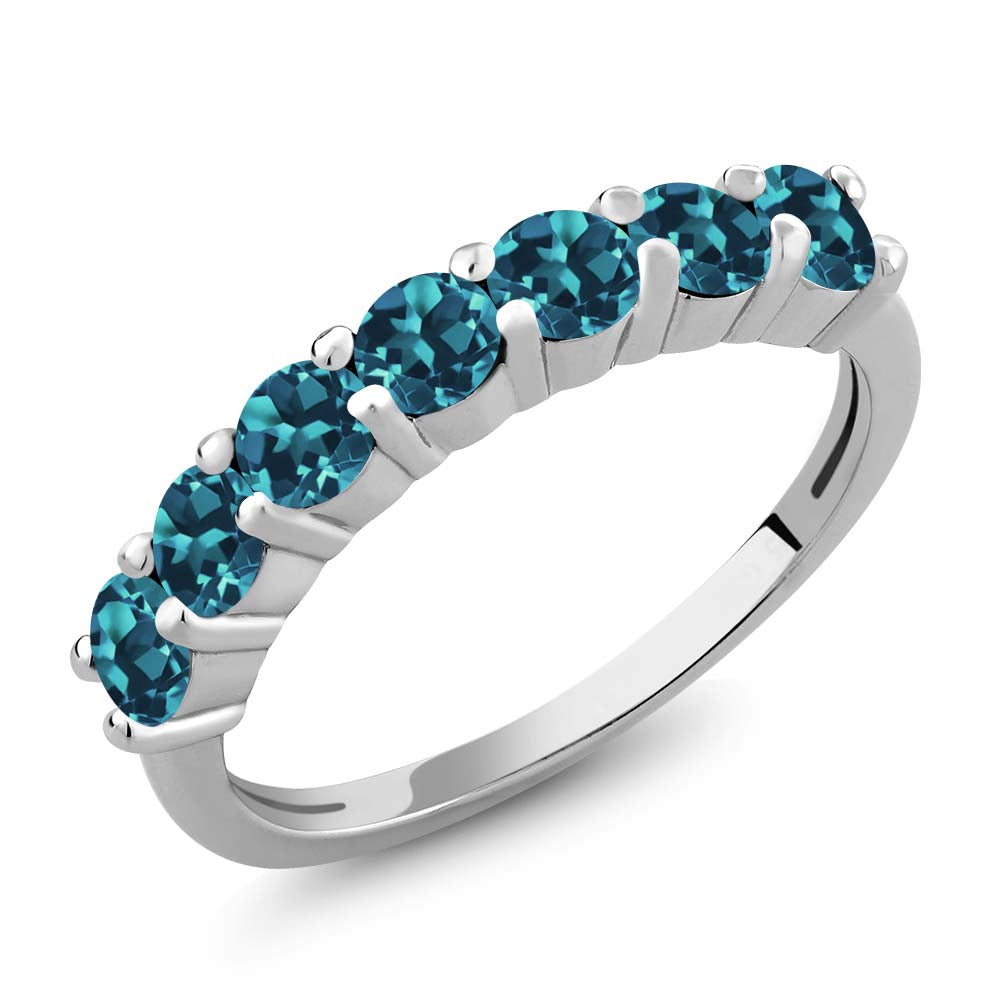 London Blue Topaz - November_9_Ring in 925 Sterling Silver