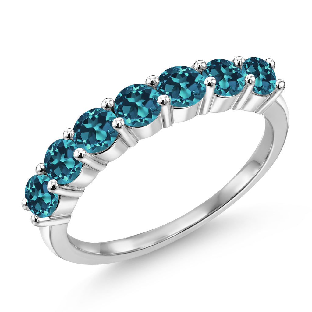 London Blue Topaz - November_7_Ring in 925 Sterling Silver