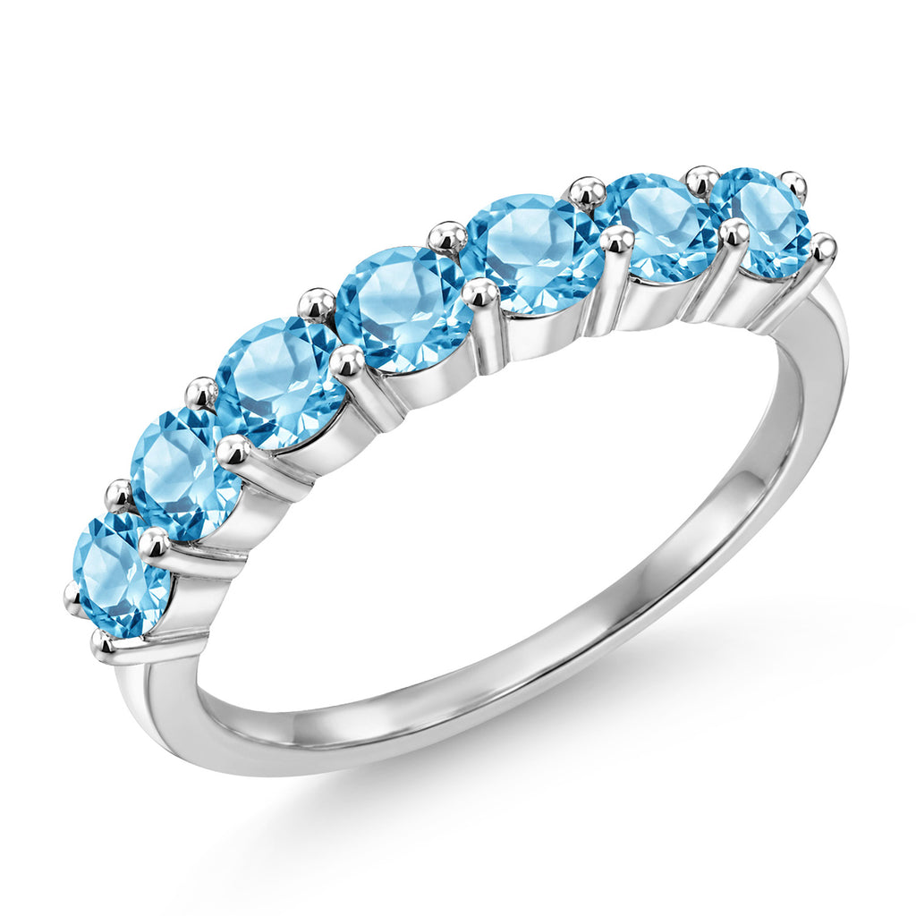 Swiss Blue Topaz - November_6_Ring in 925 Sterling Silver
