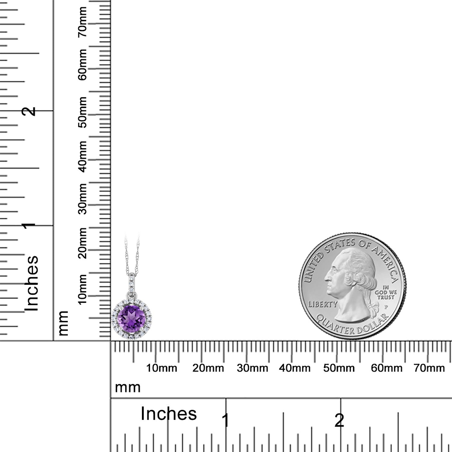 Pendant in 14K White Gold