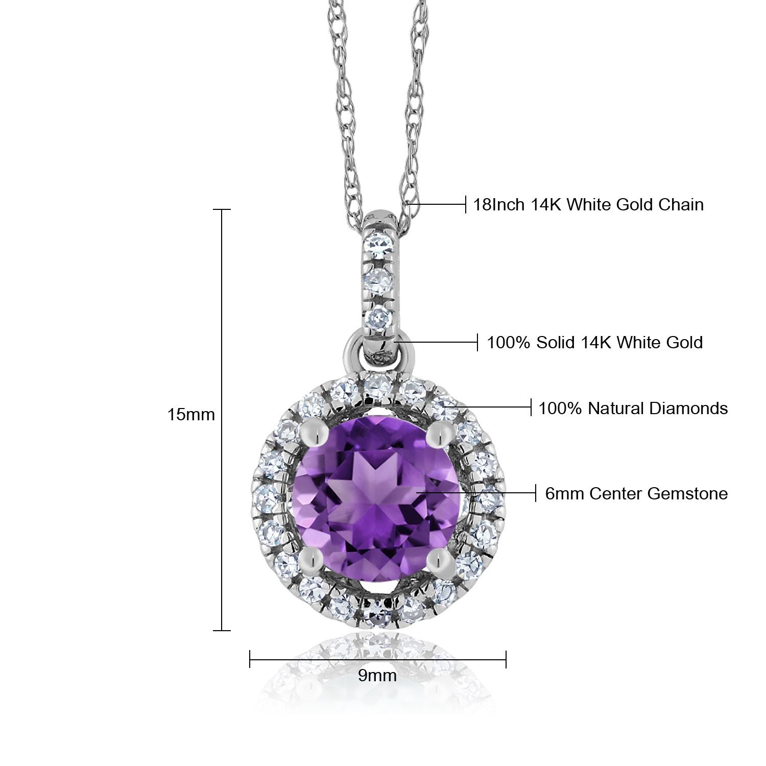 Pendant in 14K White Gold