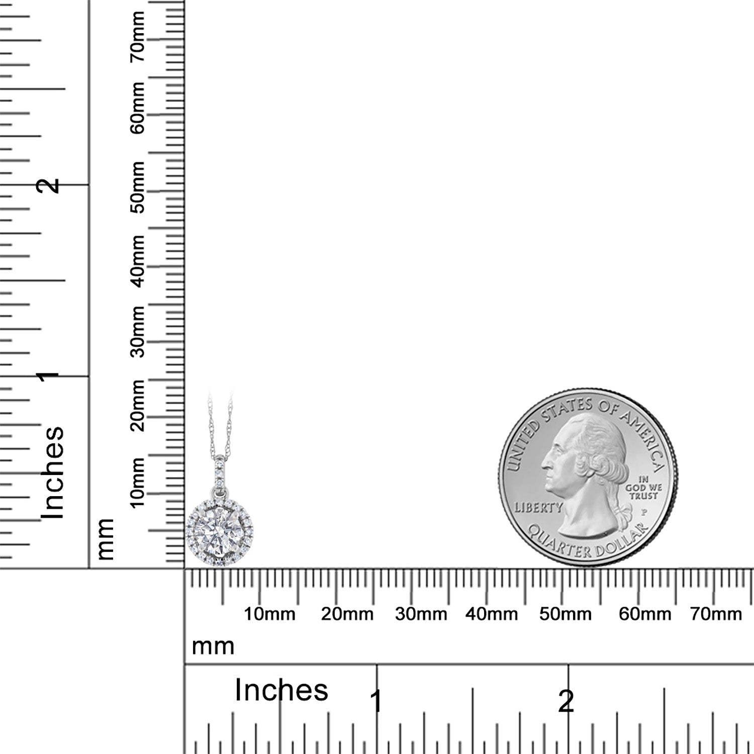 Pendant in 14K White Gold