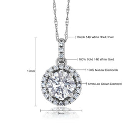 Pendant in 14K White Gold