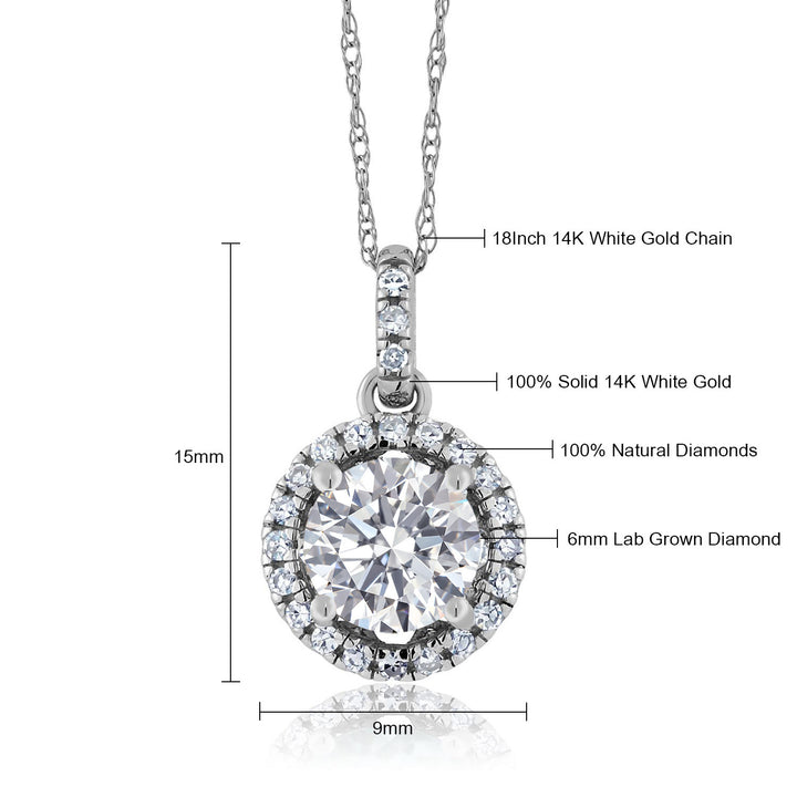 Pendant in 14K White Gold