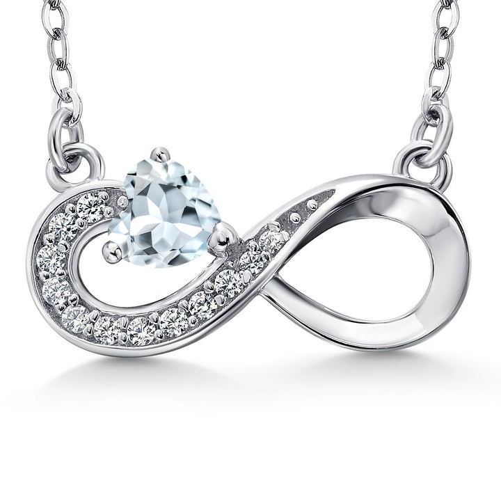 Aquamarine_Necklace in 925 Sterling Silver