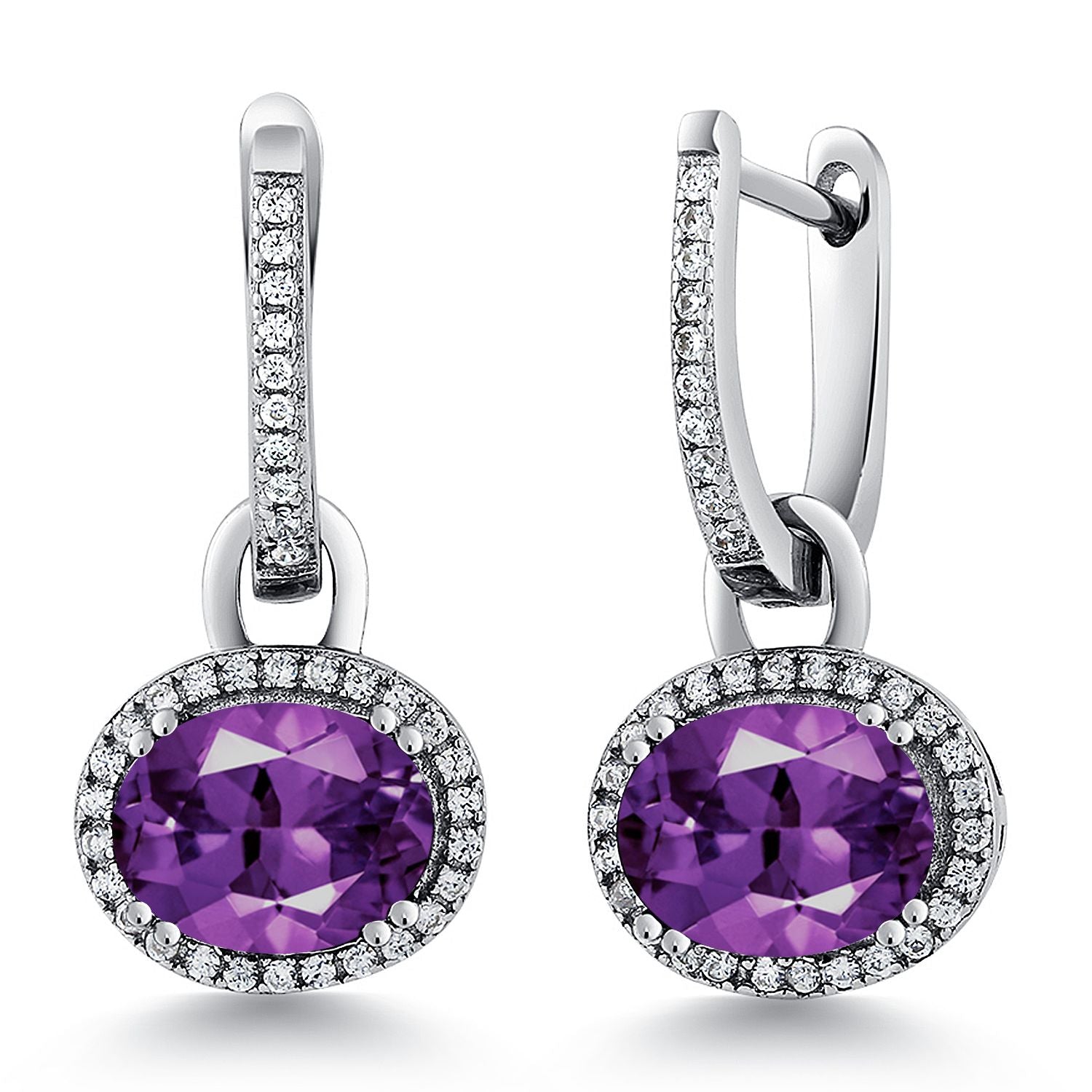 Amethyst_Earrings in 925 Sterling Silver
