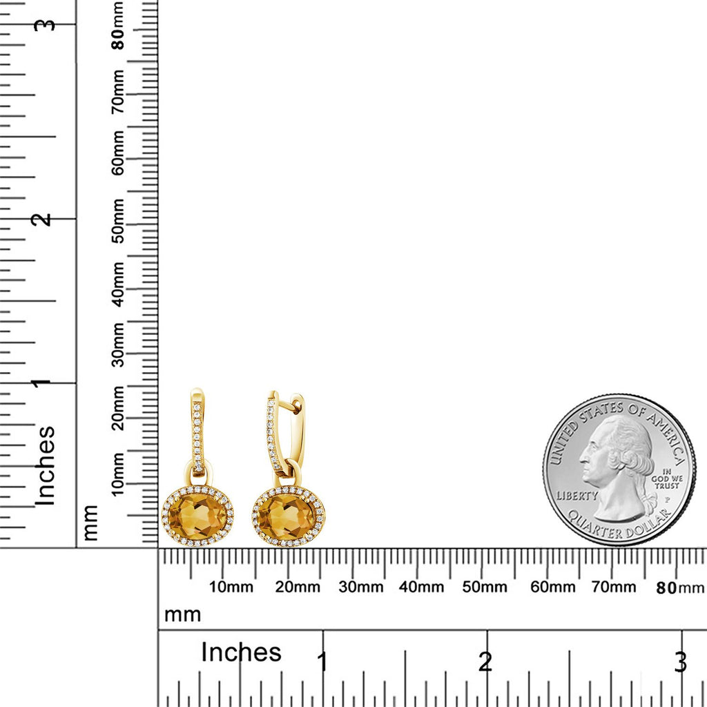 Amethyst - February_Earrings in 925 Yellow Gold Plated Silver