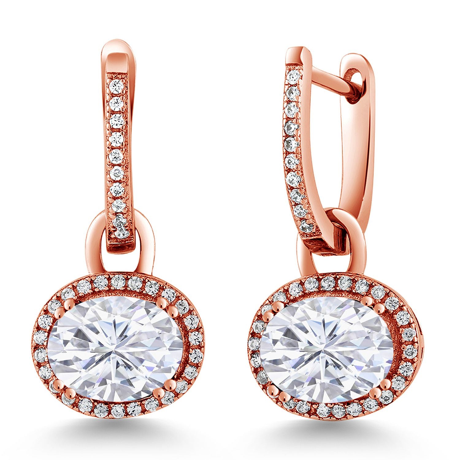 Amethyst - February_Earrings in 925 Rose Gold Plated Silver