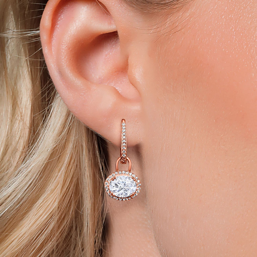 Amethyst - February_Earrings in 925 Rose Gold Plated Silver