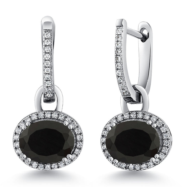 Onyx - December_Earrings in 925 Sterling Silver