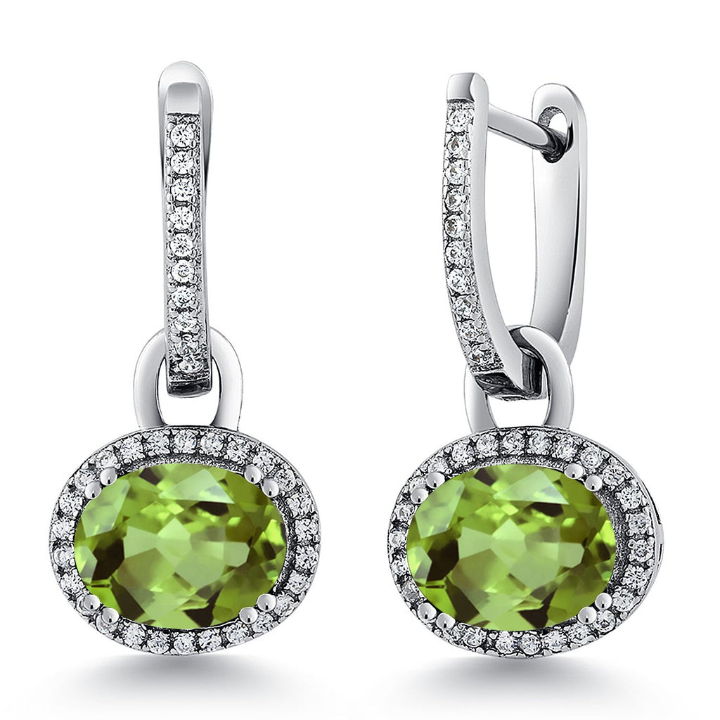 Peridot - August_Earrings in 925 Sterling Silver
