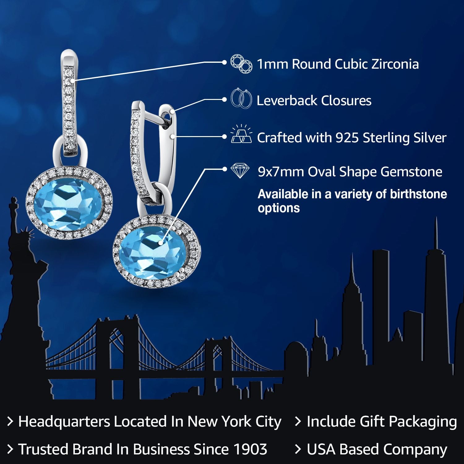 Amethyst - February_Earrings in 925 Sterling Silver