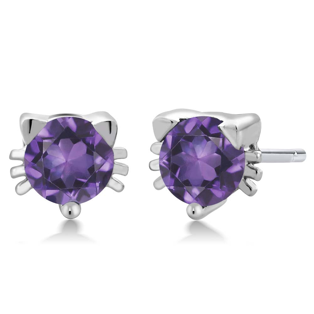 Amethyst_925 Sterling Silver_Earrings in 925 Sterling Silver