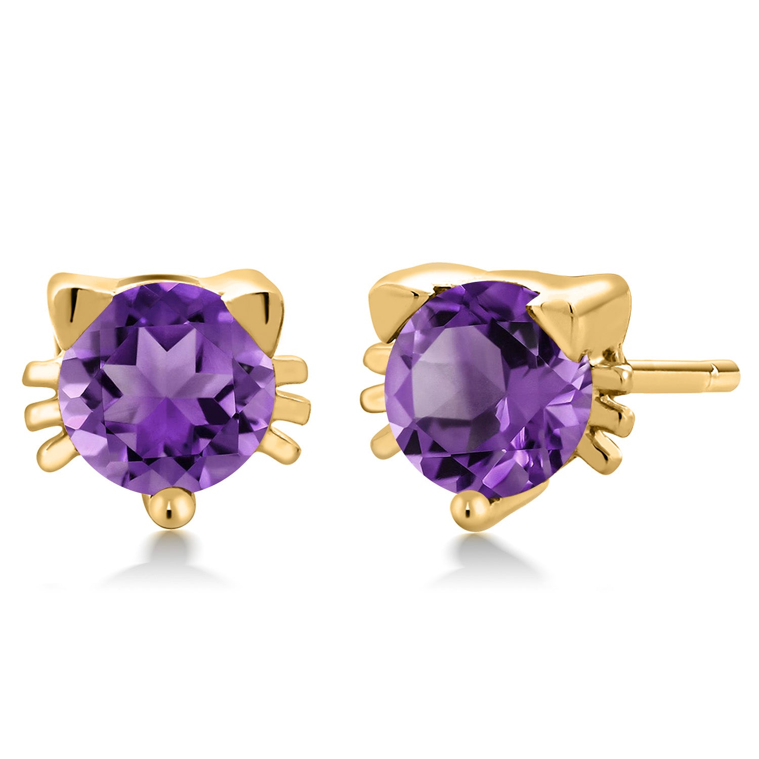 Amethyst - February_Yellow Gold Plated Silver