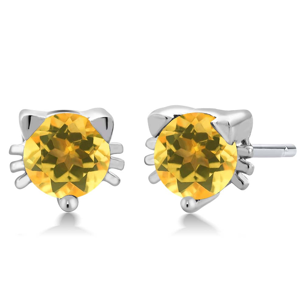 Citrine - November_925 Sterling Silver_Earrings in 925 Sterling Silver