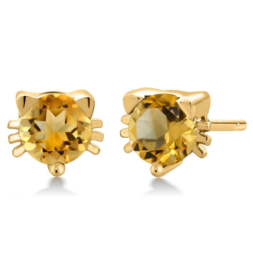 Citrine - November_18K Yellow Gold Plated Silver_Earrings in 18K Yellow Gold Plated Silver