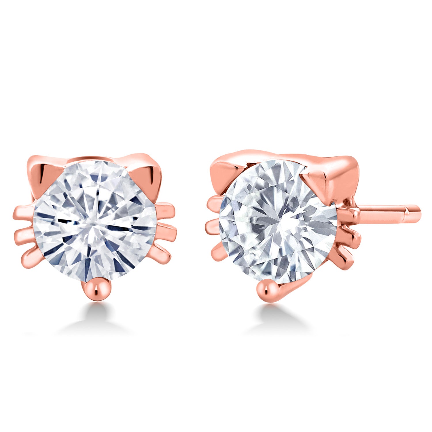 Earrings in Rose Gold Plated Silver