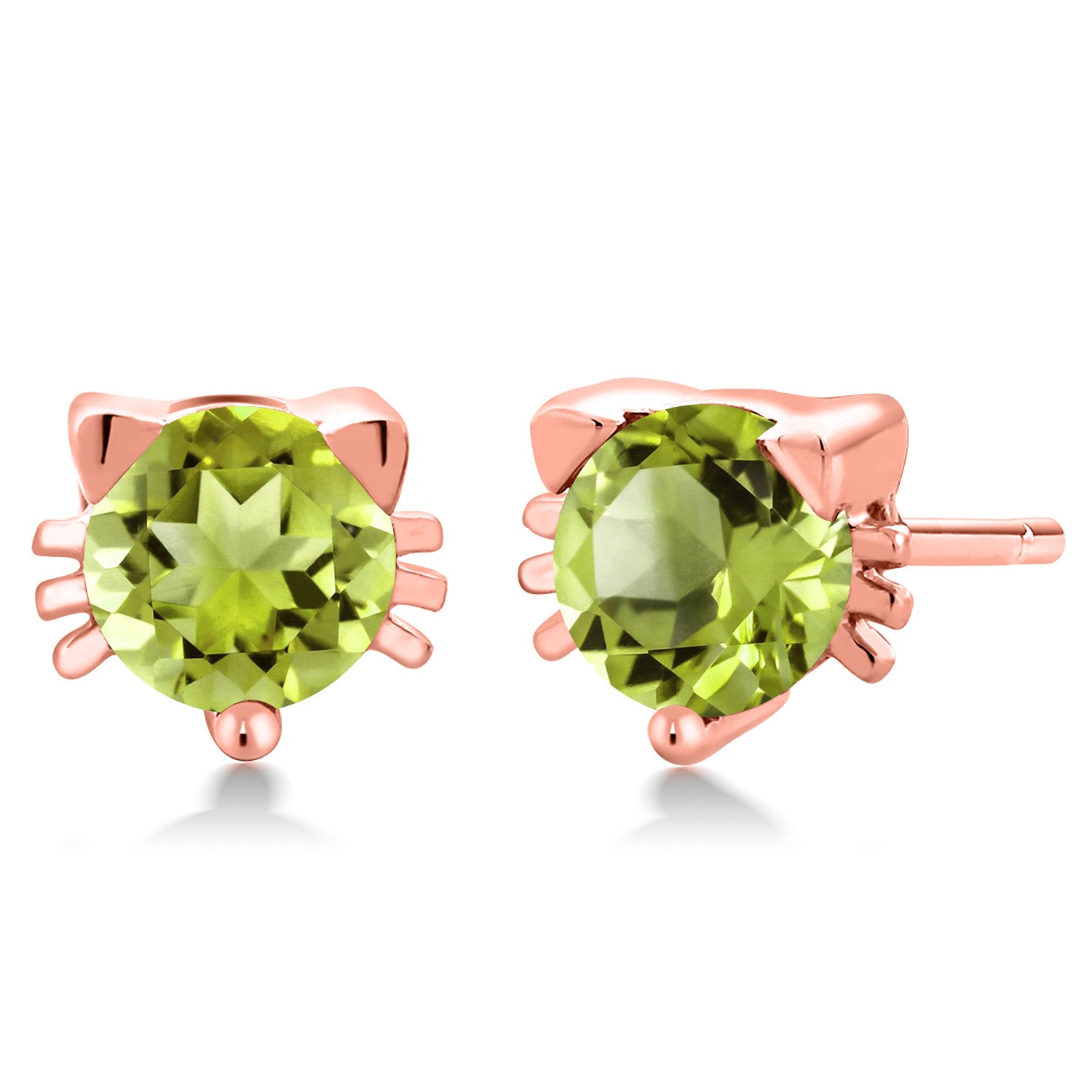 Peridot - August_Rose Gold Plated Silver