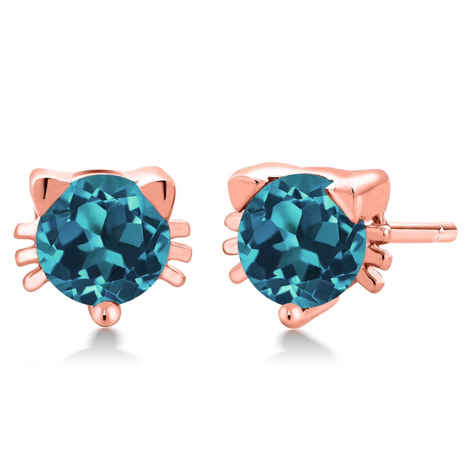 London Blue Topaz - November_Rose Gold Plated Silver