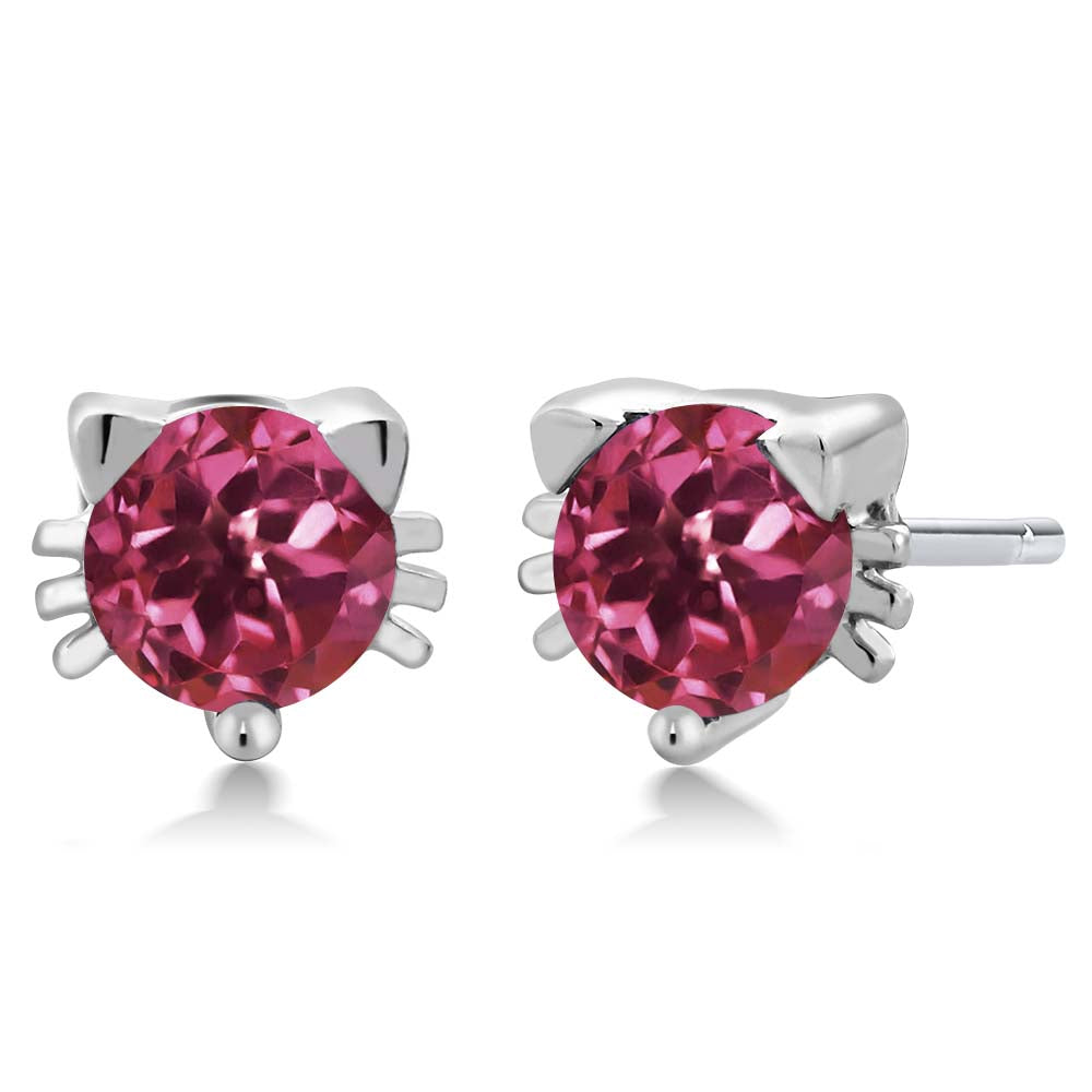 Pink Tourmaline - October_925 Sterling Silver_Earrings in 925 Sterling Silver