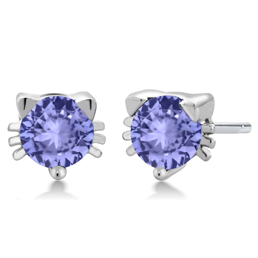 Tanzanite - December_925 Sterling Silver_Earrings in 925 Sterling Silver
