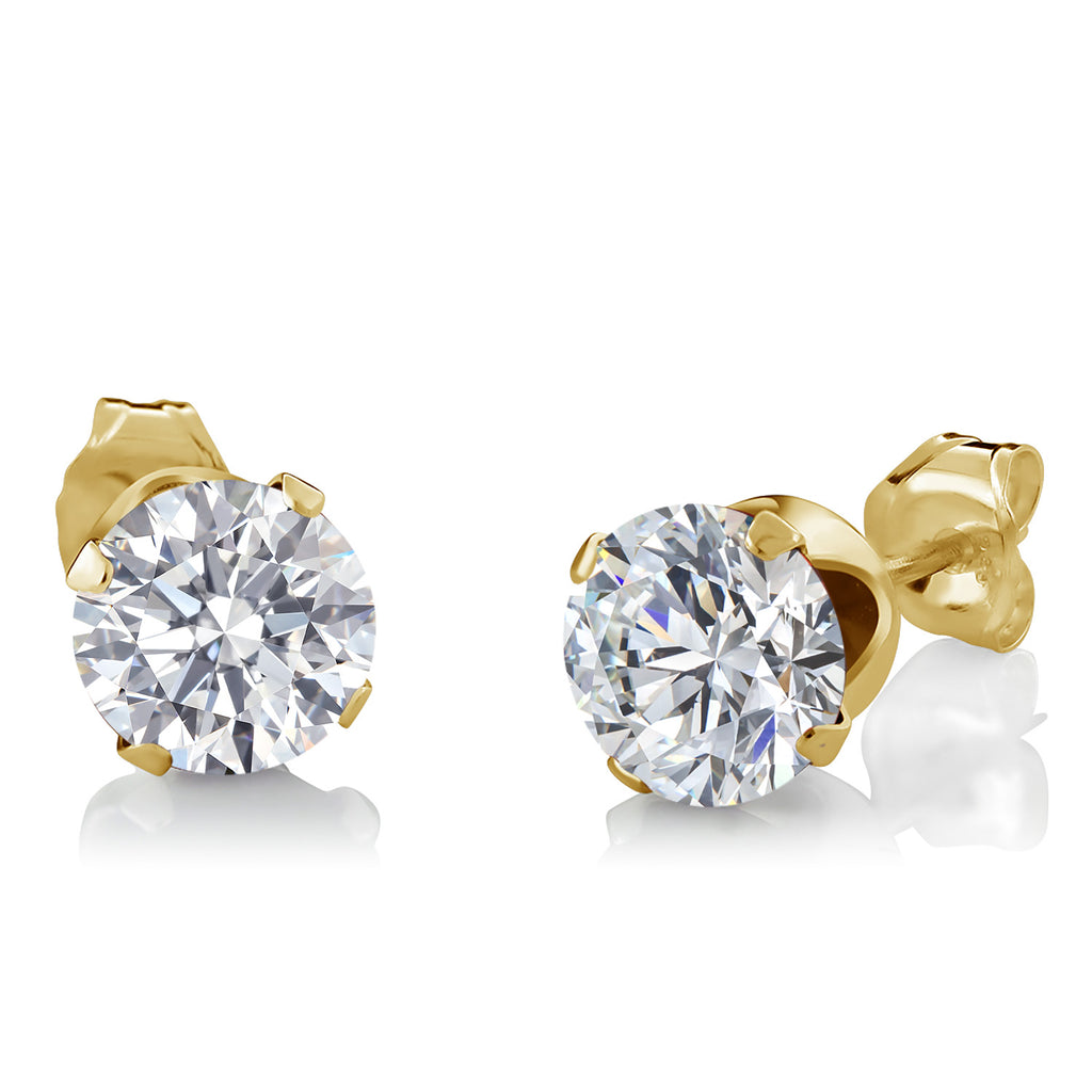 Pendant Earrings Set in 925 Yellow Gold Plated Silver