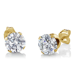 Pendant Earrings Set in 925 Yellow Gold Plated Silver