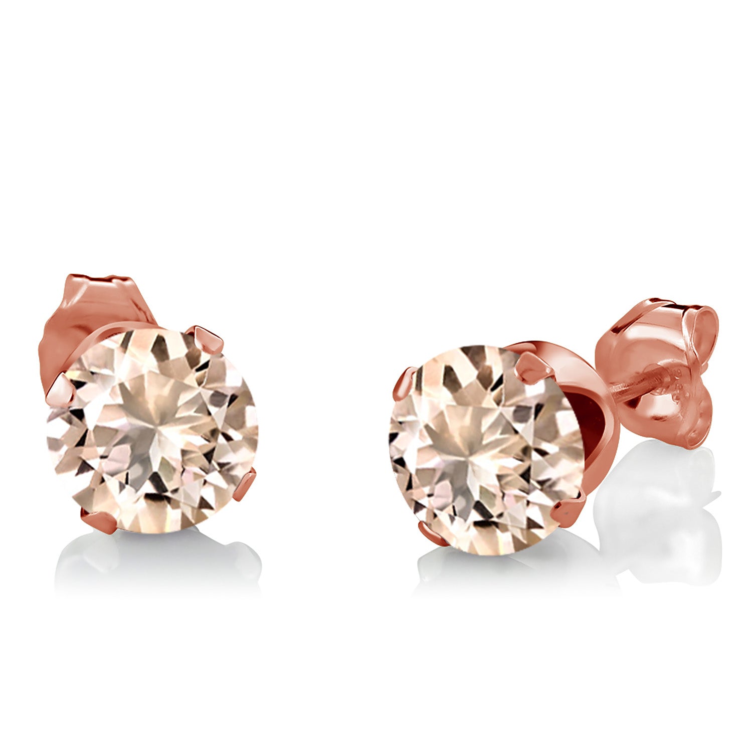 Pendant Earrings Set in 925 Rose Gold Plated Silver