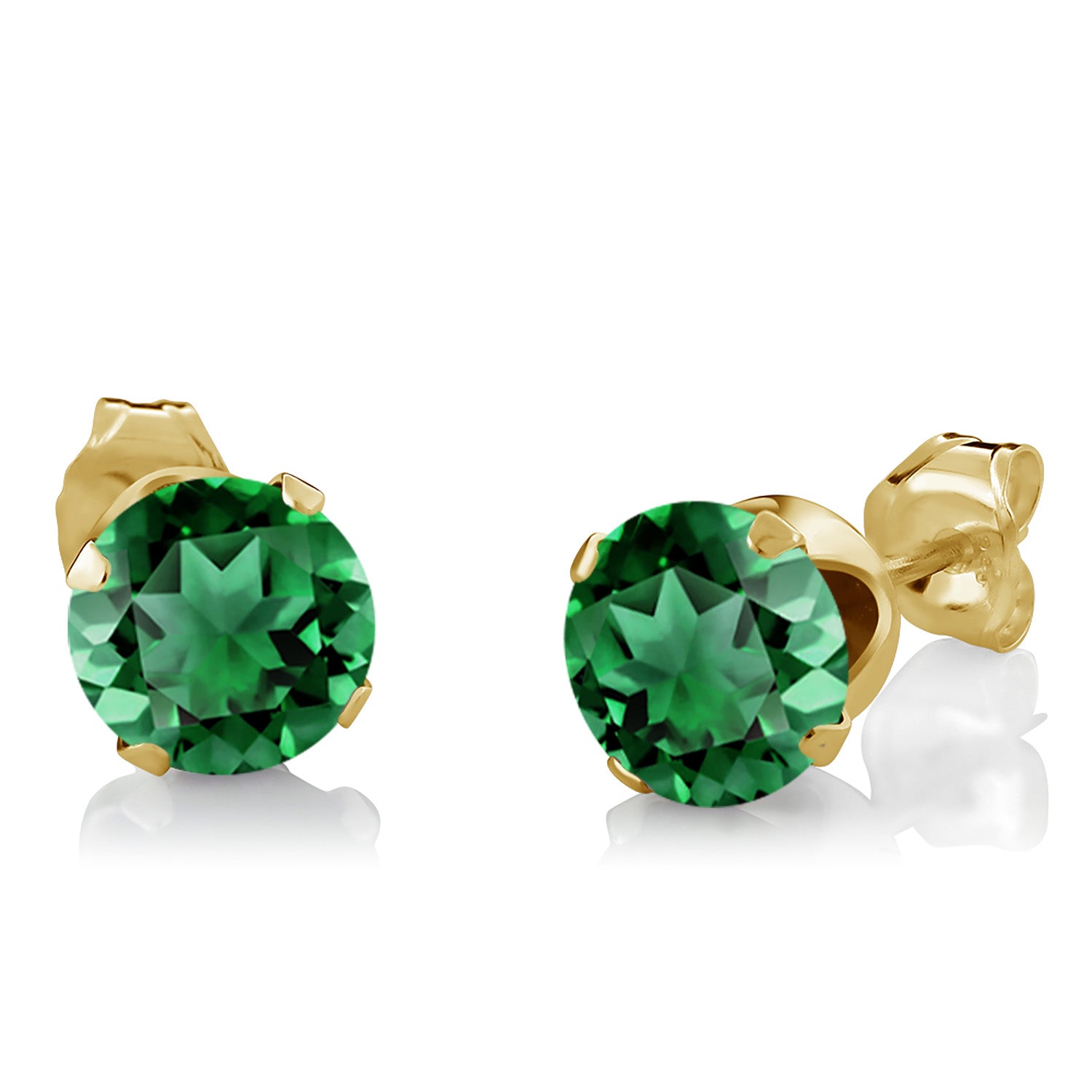 Pendant Earrings Set in 925 Yellow Gold Plated Silver