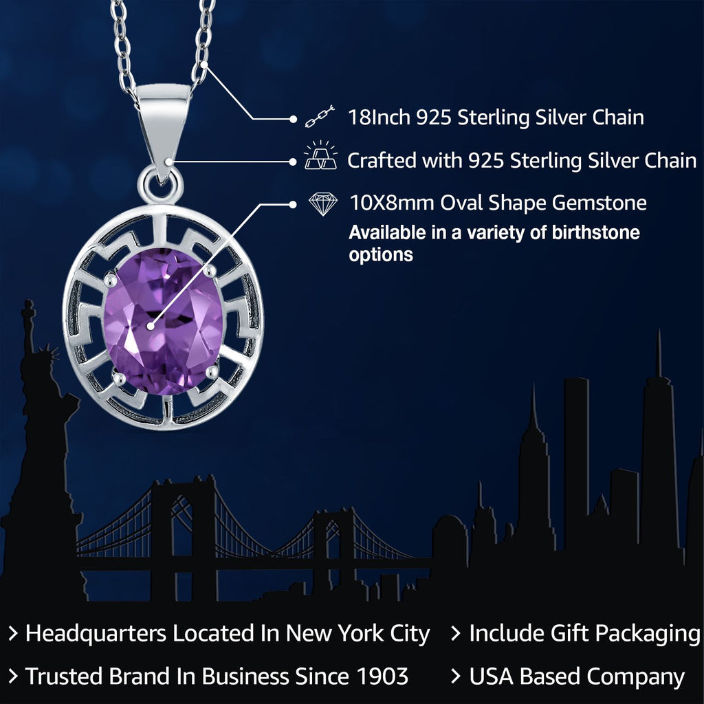 Amethyst - February_Pendant in 925 Sterling Silver