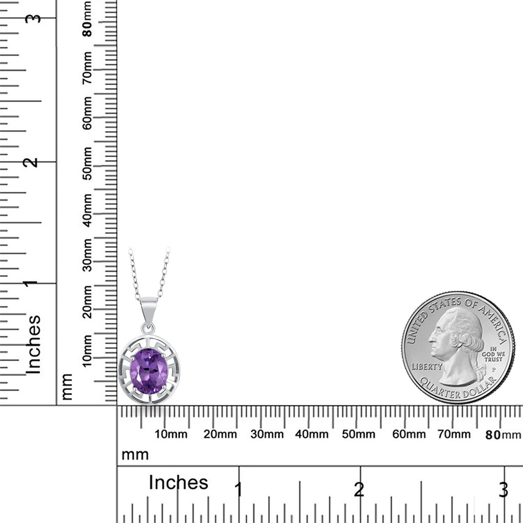 Amethyst - February_Pendant in 925 Sterling Silver