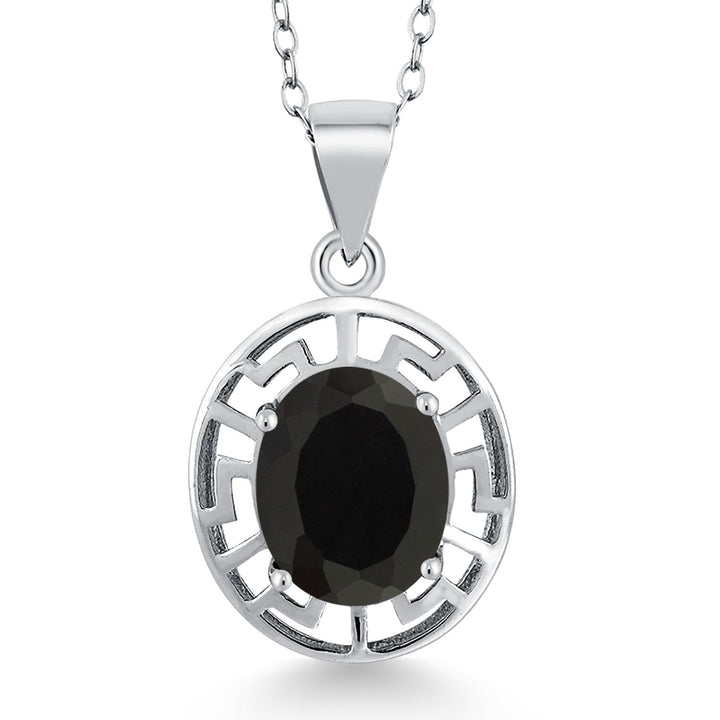 Onyx - December_Pendant in 925 Sterling Silver